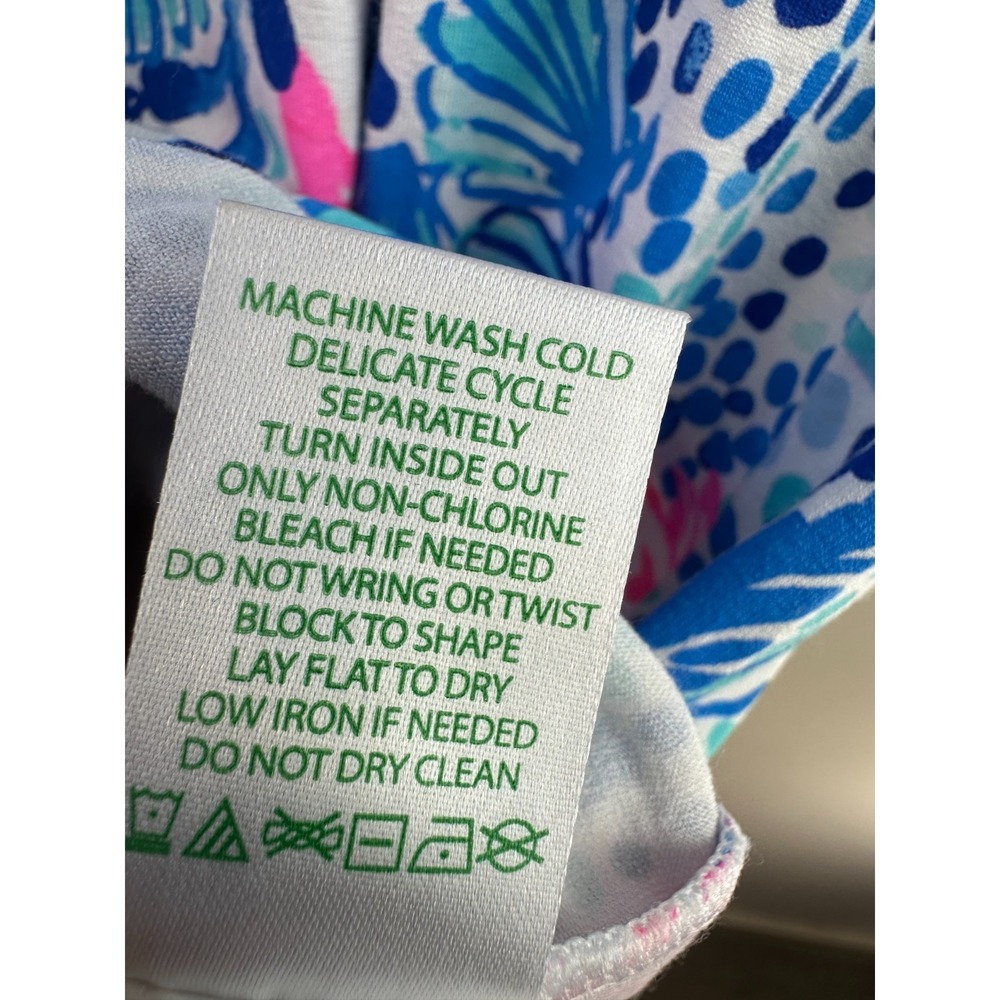Lilly Pulitzer Beverlynn Dress Resort White Sway With Me Pink Blue Small *Flawed - Picture 13 of 16